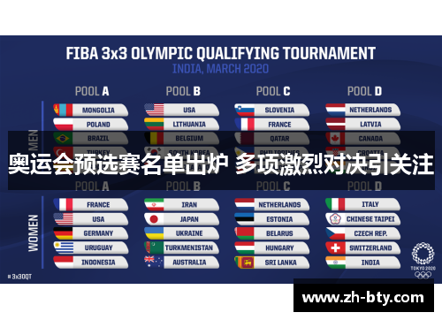 奥运会预选赛名单出炉 多项激烈对决引关注